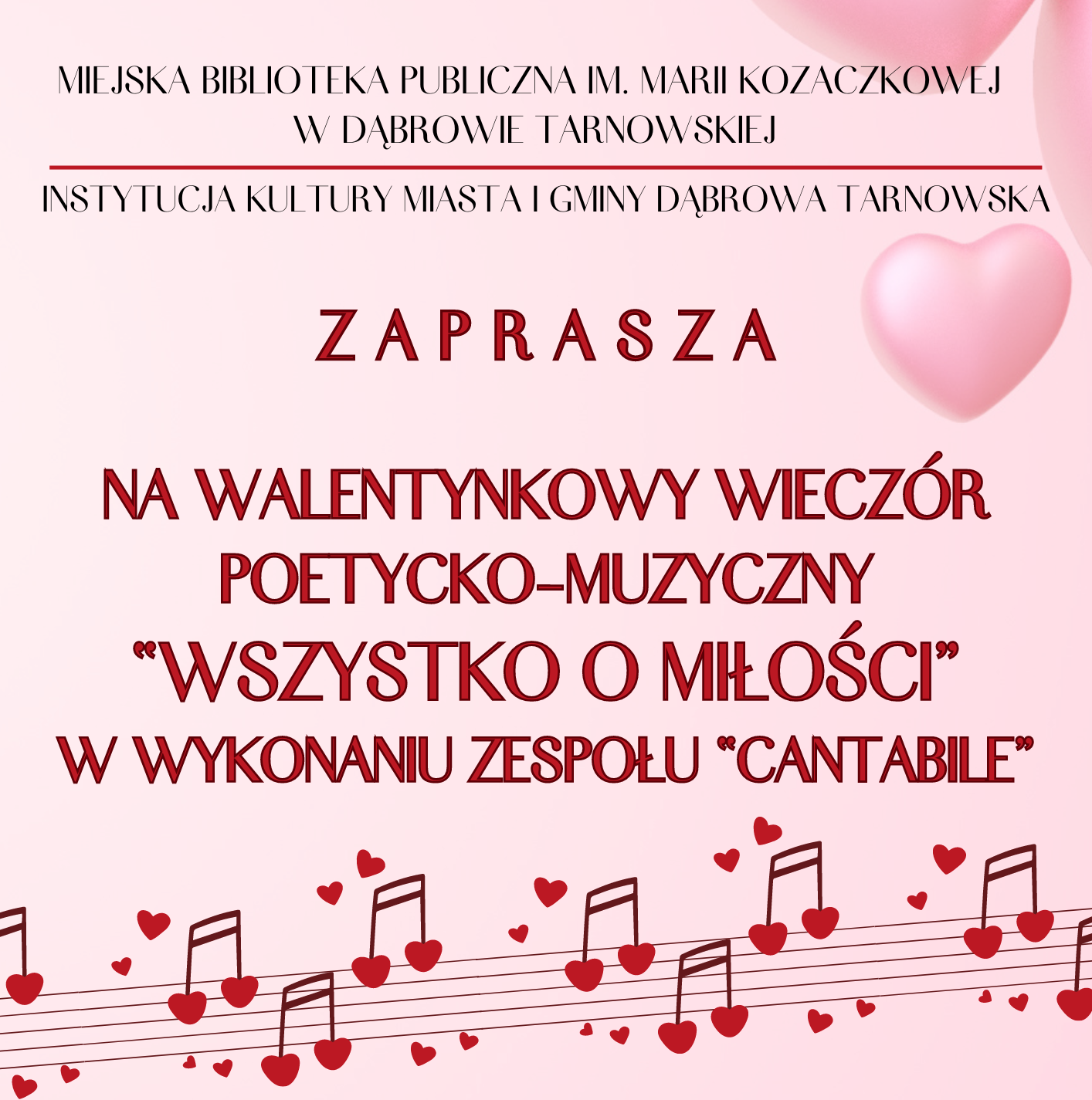 plakat walentynkowy